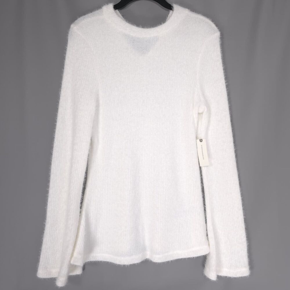 ANTHROPOLOGIE MAEVE New Women's Tie Back Bell-Sleeve Top Blouse SMALL Ivory‎